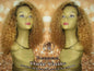 Dark Roots Ombre Honey Blonde 27 Short Curly Kinky Deep Wave Wig Virgin Hair Lace Closure Shoulder Length Balayage Baby Hairs
