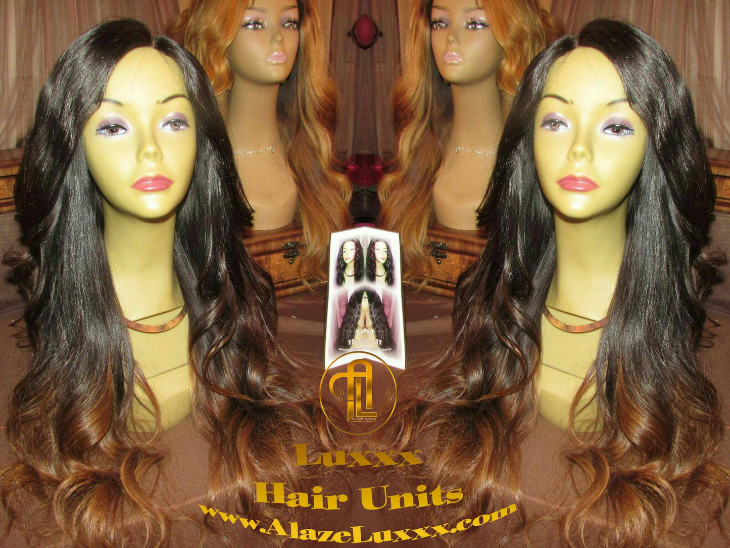 Ombre Virgin Hair Unit! 22 In' Long Brown #30 4x4 Closure Custom Color Lace Front Celebrity Wigs Ciara Wig Look
