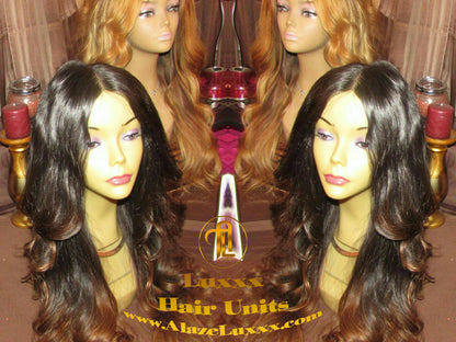 Ombre Virgin Hair Unit! 22 In' Long Brown #30 4x4 Closure Custom Color Lace Front Celebrity Wigs Ciara Wig Look