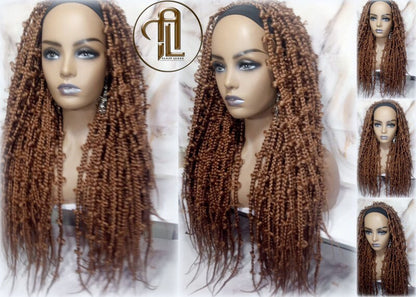 Headband Wig Butterfly Jungle Braids  Blonde  Box Braids Gypsy Bohemian Boho Wig Blonde Long Straight Waterfall Hair Braided Wig