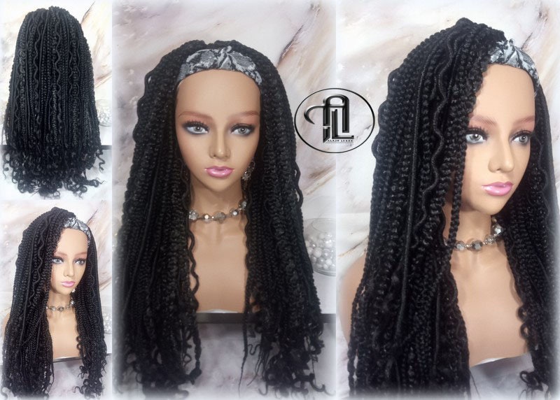 Braids Dreads Mix Headband Wig Black Set Twist Soft Crochet Boho Dread Braid Set Bohemian extensions