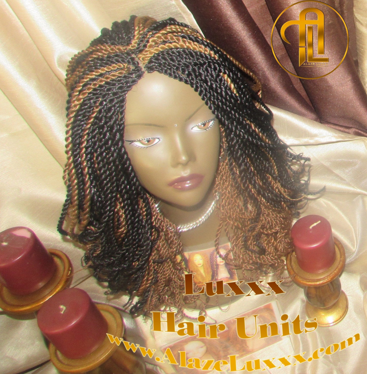 Braided Wigs Curly Senegalese Twist Wig Unit! 14' Black Auburn 1B 30 Alopecia Natural Kinky Marley Crochet Box Braid Braided Braiding Wig