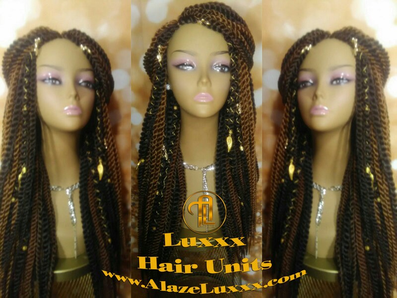 Long Brown Large Senegalese Twist Wig Unit! Big Straight Auburn #4 #30 Crochet Jumbo Twist Braided hair charms wig maker hair braiding