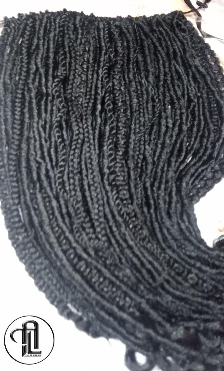 Hair Extensions Wavy Curly SE 75 Piece Kit Goth Mixed  Witch Boho Dread Braid Hair Textured Nordic Black Dreadlock 1b braids twist plaits