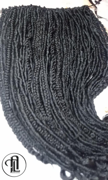 Hair Extensions Wavy Curly SE 75 Piece Kit Goth Mixed  Witch Boho Dread Braid Hair Textured Nordic Black Dreadlock 1b braids twist plaits