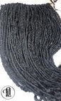 Hair Extensions Wavy Curly SE 75 Piece Kit Goth Mixed  Witch Boho Dread Braid Hair Textured Nordic Black Dreadlock 1b braids twist plaits
