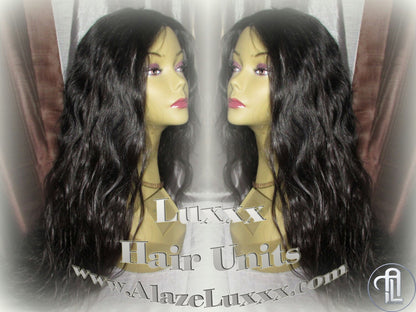 Virgin Hair 18 In Loose Body Wave Unit WIG Lace Front Curly Wavy Long Closure New Hair Trend Long Pretty Beautiful Hair Virgin Human Hair
