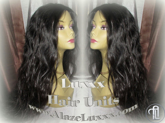 Virgin Hair 18 In Loose Body Wave Unit WIG Lace Front Curly Wavy Long Closure New Hair Trend Long Pretty Beautiful Hair Virgin Human Hair