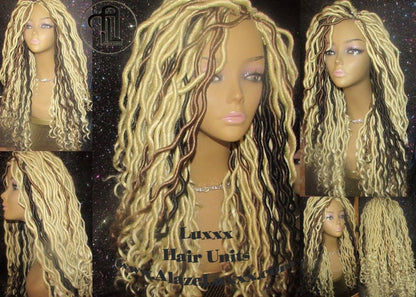 Synthetic Dreadlock Wig Hippy Goth Tribal Kawaii Platinum Blonde Gypsy Bohemian Boho Goddess Dreadlock Extensions Locs Dred Lock Gothic
