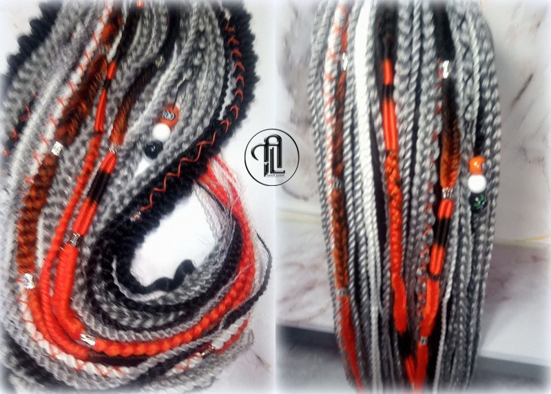Halloween Ponytail Hair Accessories Hair Fall Extension Clipin Black Orange Hairband Hair Tie box braids hair scrunchie Pumpkin Ghost Scary