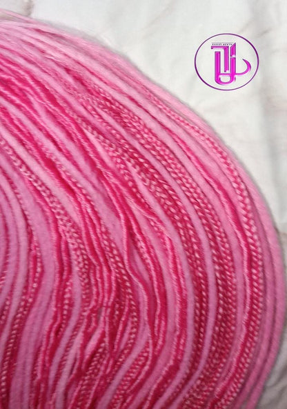Single End Hot pink Light pink SE Set Straight wavy dreads textured braid Bohemian synthetic dreadlock Soft Boho Dread Braid Hair Extension