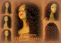 Virgin Hair Curly 16' Gorgeous Custom Unit Lace Front  Celebrity Wigs  Wig Look Brazilian Malaysian or Peruvian Big Virgin Hair Curly Hair