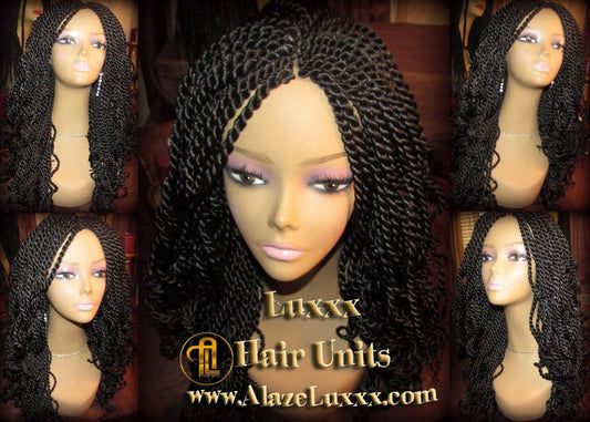 18' Long Black Curly Senegalese Twist Wig Unit! Alopecia Natural Hair Kinky Marley Crochet Twist Box Braid Braided Dred Lock Braiding Wig