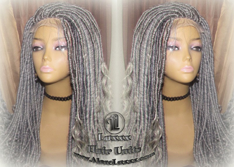 Lace Closure Straight Storm Silver Grey Gray 44 51 Platinum Gypsy Goddess Faux Dread Loc Unit Wavy Lock Crochet Freetress Model Model Wig