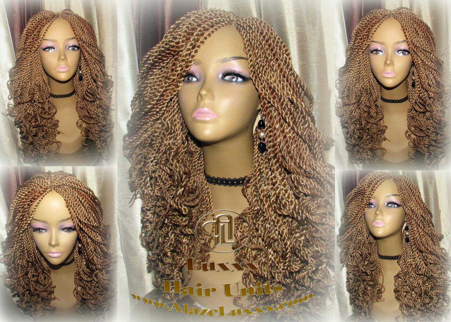 Blonde Straight Senegalese Twist Wig Unit Bombshell 18' Auburn 27 30 Curly Alopecia Natural Kinky Marley Crochet Braided Braiding Wig