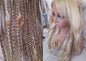 Ombre Honey Blonde 27 613 Mix Creamy White Blonde Platinum Clip in Braid Long 18in Boho Extensions Feathers Elements Rave Festival