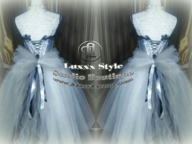 Burlesque Wedding Prom Party Dress Quinceanera Cosplay EDC RAVE Festival Silver White TuTu Tulle Corset Skirt Sweet16 Bridesmaid Homecoming