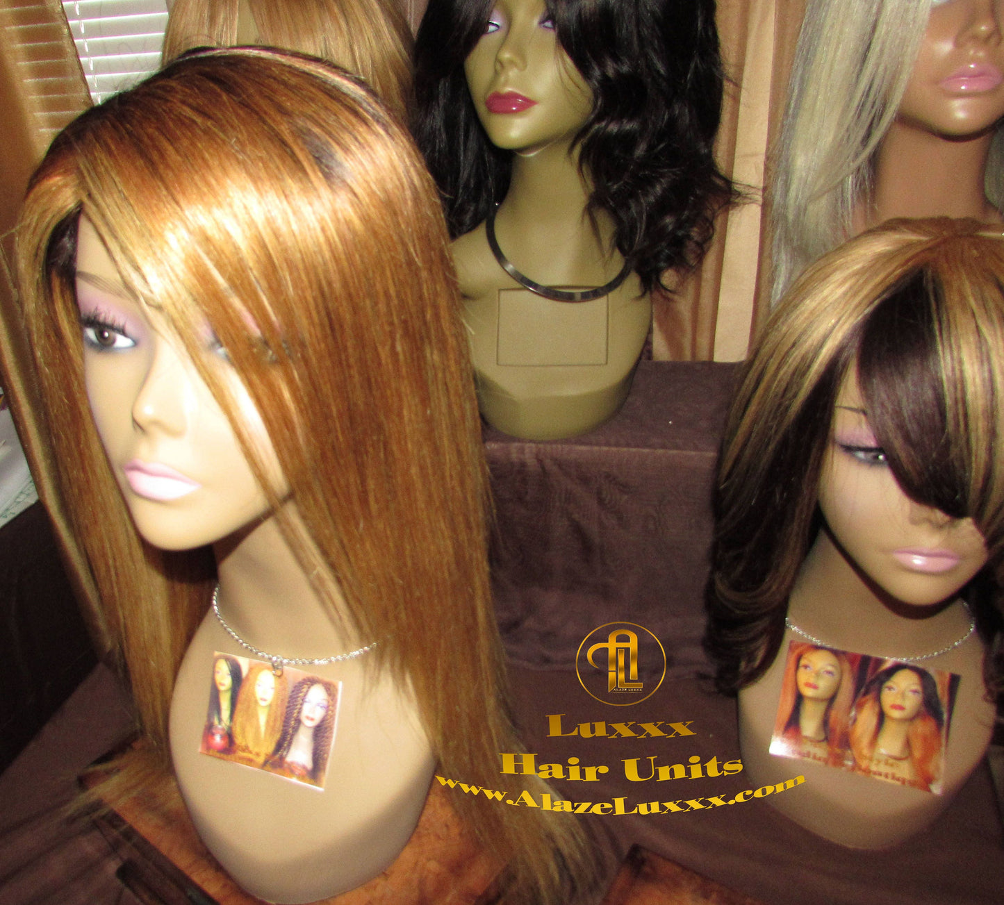 Dark Roots Honey Blonde 14 In' Straight Long Auburn 27/613  Ombre Custom Color Virgin Hair Unit Lace FrontWigs Kim Khloe Kardashian Wig Look
