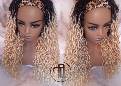 Headband Wig Gypsy Bohemian 613 Goddess Faux Dread Wig 1B Black Blonde Ombre Dark Roots Marley Dred Lock Platinum Braided Wig