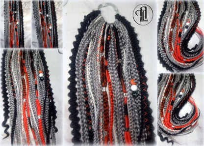 Halloween Ponytail Hair Accessories Hair Fall Extension Clipin Black Orange Hairband Hair Tie box braids hair scrunchie Pumpkin Ghost Scary