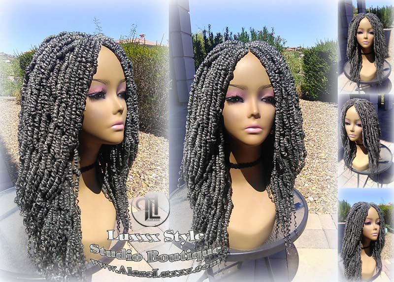 Passion Twist Mini Small Fluffy Irregular Bomb  Passion Twist Hair Storm 44 51 Grey Gray Silver  Storm Gypsy Bohemian Boho Water Wave