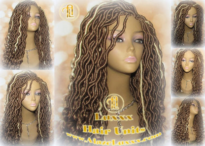 Synthetic Wig Dread Platinum Honey Blonde Gypsy Bohemian Boho Kawaii #27 #613 Wavy NEW Marley Dred  Lock Crochet Braid Wig Hair Braided Wig