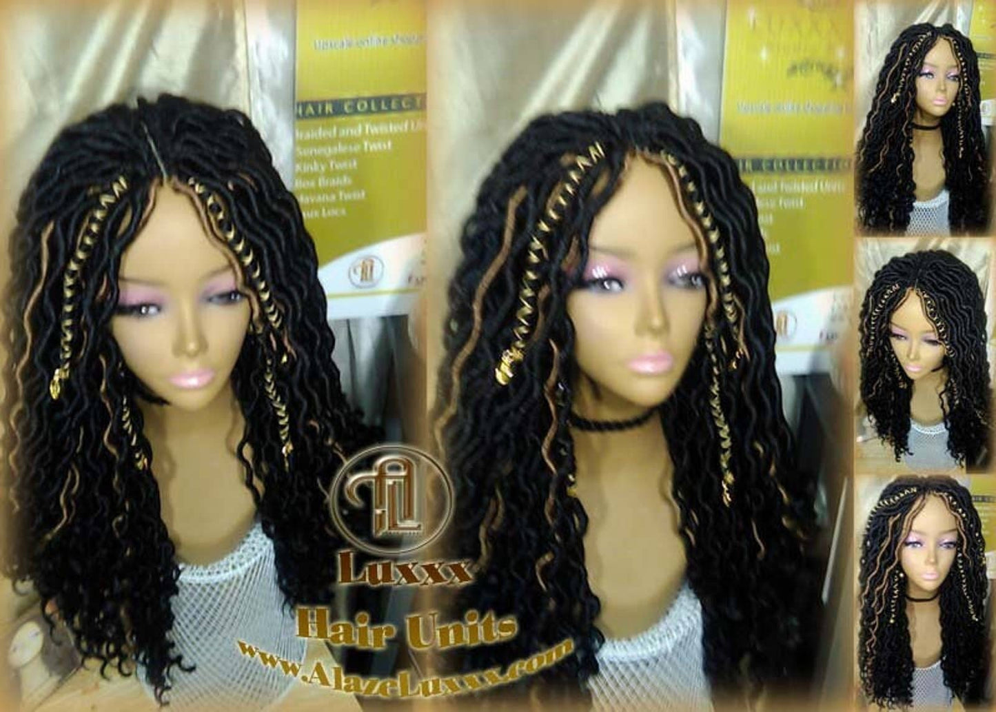Gypsy Locs Wig Synthetic Dred Lock Bohemian Boho Crochet Braid Goddess Faux Locs Wig Black Blonde 27 Dread Wig Wavy Black Dread 1B Long