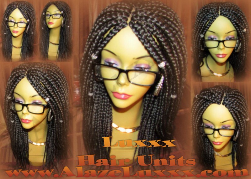 Box Braid Wig Unit 16 NEW Natural Look! Handmade Large Medium ! Glueless Lace Finish! 16' Large Silky Individual Hair Braiding Zillions HOT