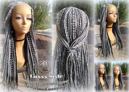 Fulani Cornrow Silver 51 Black Lemonade Braid Wig French Braids Feed in Braids Box Braids Tribal African Goddess Braids  Fulani Beyonce