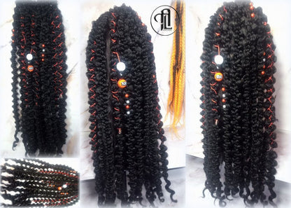 Halloween Ponytail Hair Accessories Hair Fall Extension Clipin Black Orange Hairband Hair Tie Passion braid hair scrunchy Pumpkin Ghost Scar