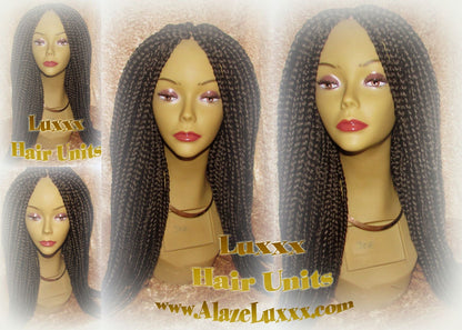 Box Braid Wig Unit 20 NEW Handmade Large Medium! Natural Look!  Glueless Lace Finish! 20' Large Amazon Braid Wig Hair Braiding Zillions HOT