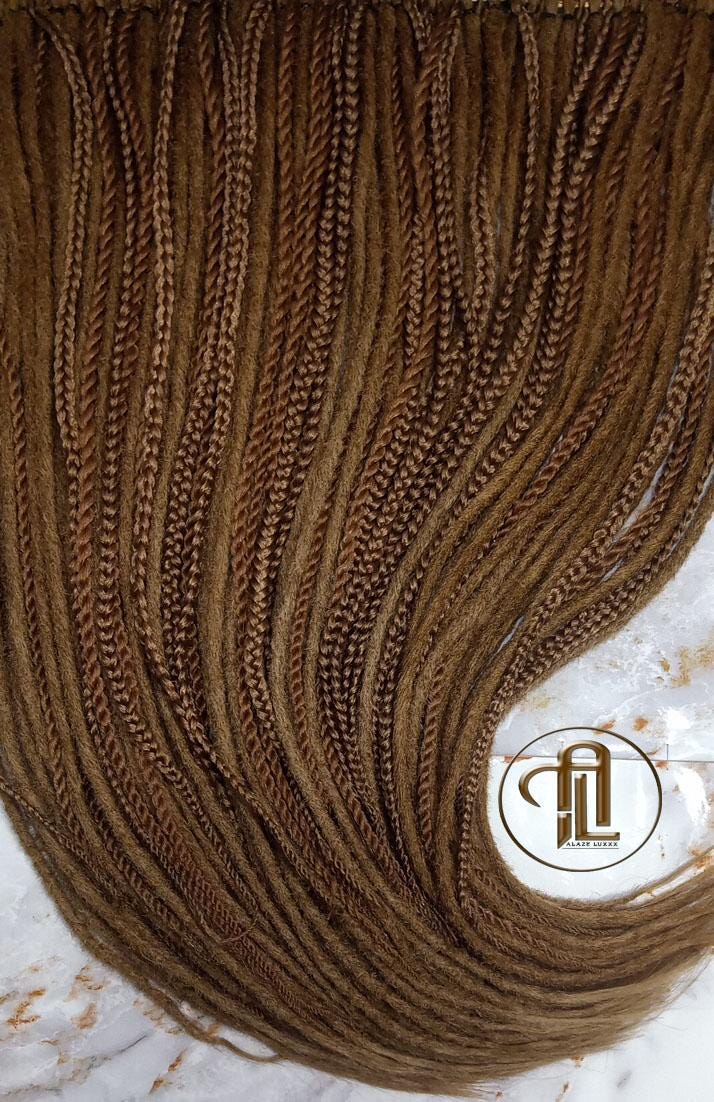 Blonde  Single End SE Set Kit Synthetic Soft Crochet Boho Dread Braid Hair Wraps Extensions Textured Single Loop Dread Brown Dreads