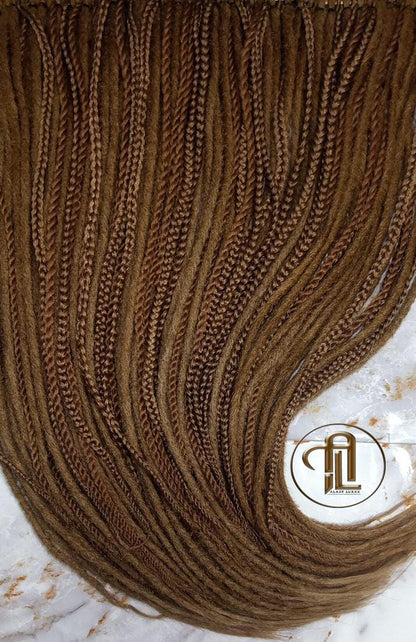 Blonde  Single End SE Set Kit Synthetic Soft Crochet Boho Dread Braid Hair Wraps Extensions Textured Single Loop Dread Brown Dreads