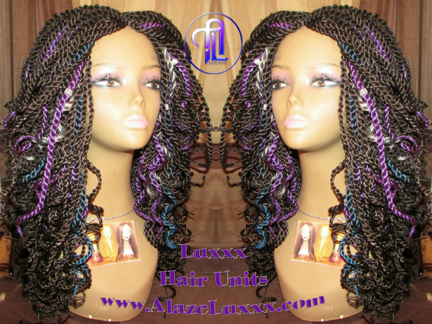 16' Bombshell Galaxy Hair Senegalese Twist Wig Unit! Alternative Hair Kinky Marley Crochet Twist Box Braid Braided Dred Lock Braiding Wig