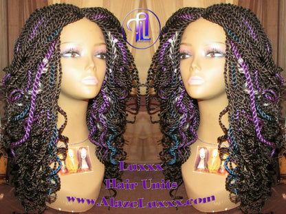 16' Bombshell Galaxy Hair Senegalese Twist Wig Unit! Alternative Hair Kinky Marley Crochet Twist Box Braid Braided Dred Lock Braiding Wig