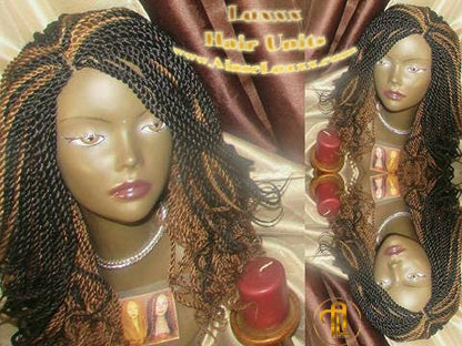 Braided Wigs Curly Senegalese Twist Wig Unit! 14' Black Auburn 1B 30 Alopecia Natural Kinky Marley Crochet Box Braid Braided Braiding Wig