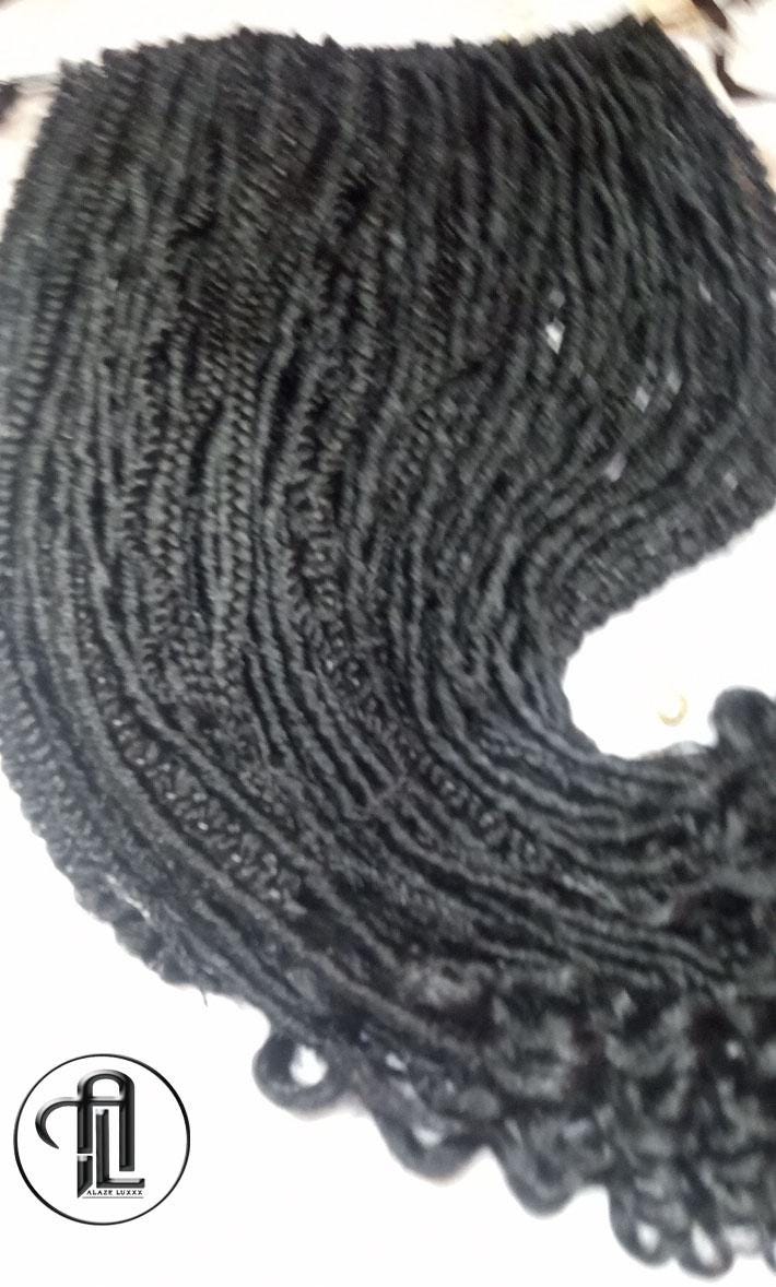 Hair Extensions Wavy Curly SE 75 Piece Kit Goth Mixed  Witch Boho Dread Braid Hair Textured Nordic Black Dreadlock 1b braids twist plaits