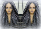Goddess Faux Dread Locs Salt N Pepper 44 51 Gypsy Boho Silver Black 1B Grey Gray Platinum Storm Wig Unit Wavy Ready to ship