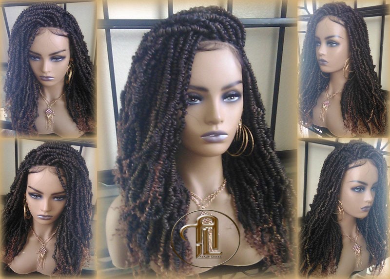Passion Twist Short 14in Lace Closure 1B 30 Brown Mini Small Fluffy Irregular Bomb Gypsy Bohemian Boho Water Wave Hair Passion twist hair
