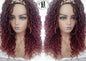 Headband Goddess Locs Braid Wig 350 Ombre Mermaid Boho curly bohemian braids Gradient Hair Short Curly 14 16in