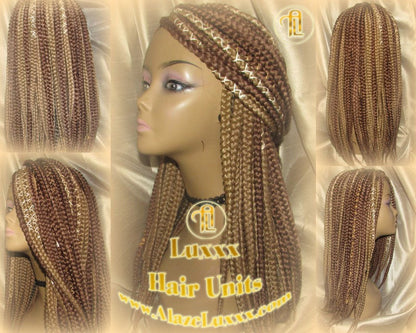 Box Braid Wig Blonde Brown Auburn 27 30 Poetic Justice Large Medium Braids Long Hair Accessories Ombre Braids Wig Two Tone. Braiding Hair