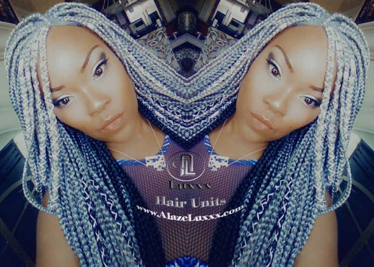 Box Braid 44 51 Wig Grey Gray Silver Lace Baby Hair Storm Long Medium Straight Glueless! Braid Lace Wig Pre Stretched Braiding Hair