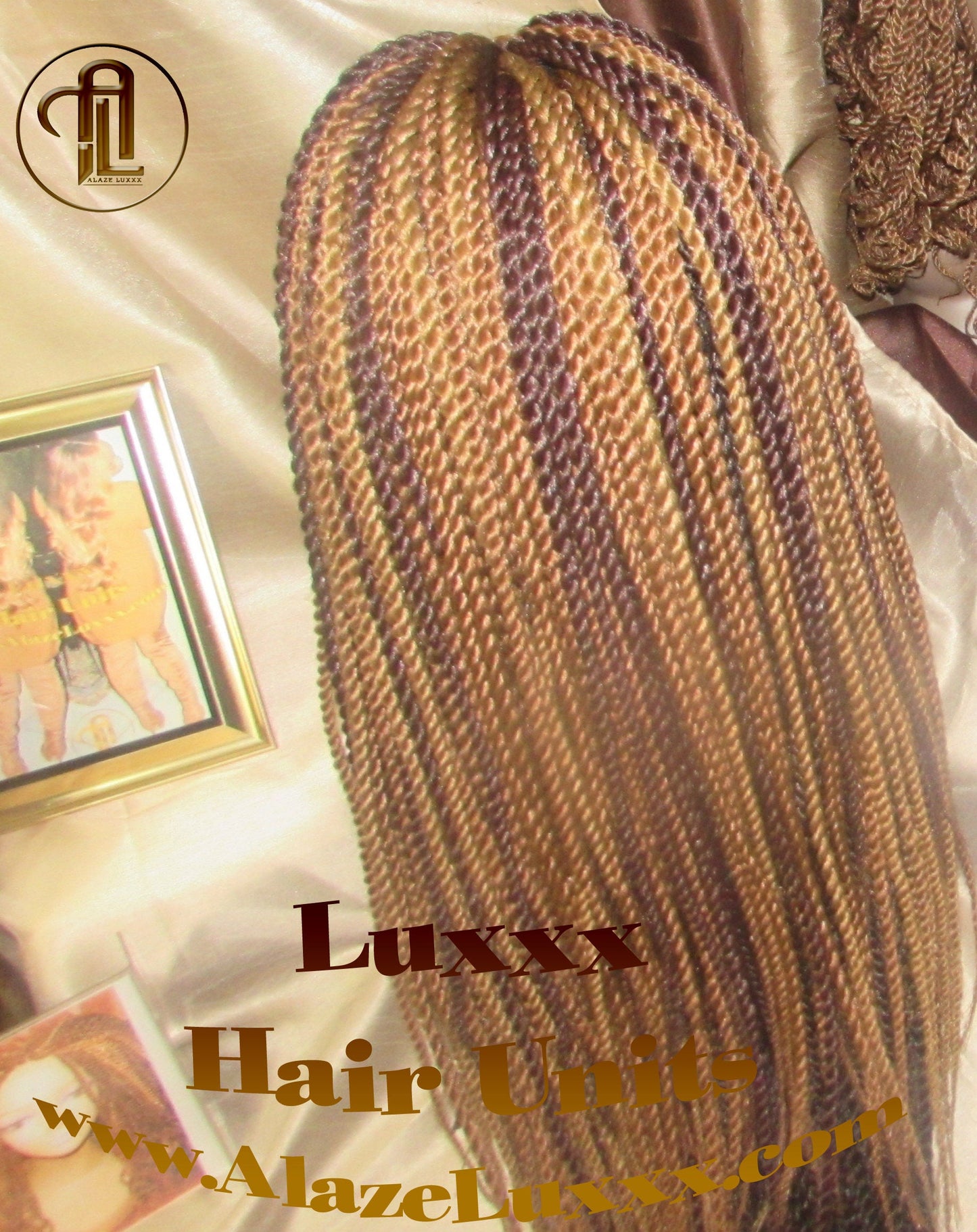 Straight Senegalese Twist Wig Unit Ready2Ship: HOT 22' Unique Rare Wine 33/27/4 Long   Alopecia Natural Small Twist Crochet Braided Braiding