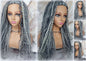 Braids Dreads Mix Headband Wig Silver Grey 44 51 Set Twist Soft Crochet Boho Dread Braid Set Bohemian extensions