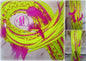 Ponytail Hair Fall Extensions Neon Green Slime Hot Pink Elements Accents Feathers synthetic senegalese twist braids hair scrunchie clip in