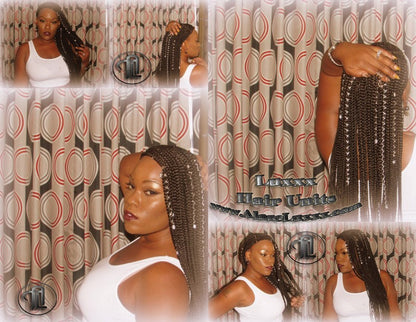 4x4 Lace Closure Braid Wig Lemonade Fulani Cornrow Braid Wig French Braids Feed in Braids Box Braid Swim Fulani Beyonce Tribal Goddess Braid