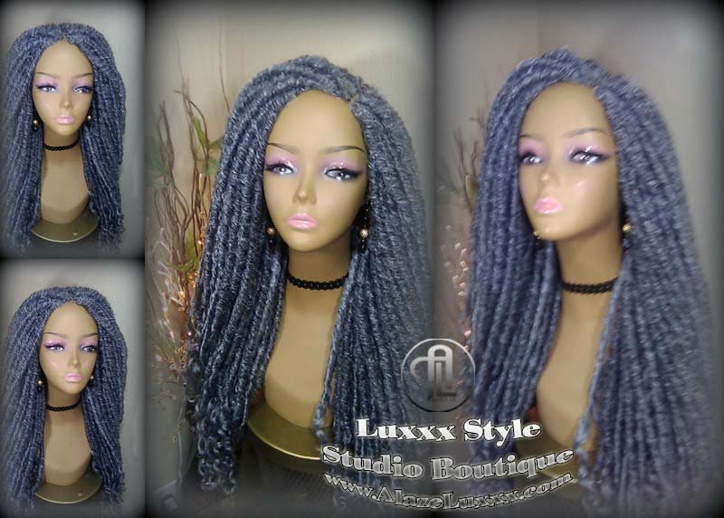 Big Large Fluffy Loc Wig Storm Silver Grey Gray 44 51 Gypsy Bohemian Boho Goddess Faux Dread Locs Wig Coplay Platinum Metallic Chrome Hair