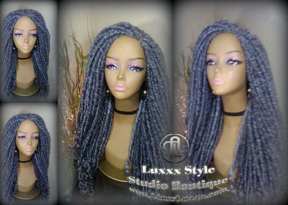 Big Large Fluffy Loc Wig Storm Silver Grey Gray 44 51 Gypsy Bohemian Boho Goddess Faux Dread Locs Wig Coplay Platinum Metallic Chrome Hair