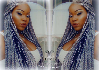 Fulani Goddess Braids Cornrow Silver 51 Black Lemonade Braid Wig French Braids Feed in Braids Box Braids Tribal African Beyonce