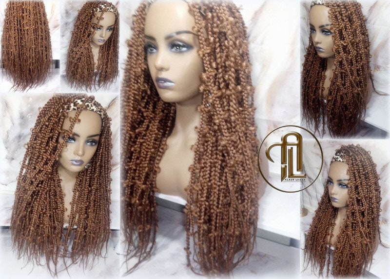 Headband Wig Butterfly Jungle Braids  Blonde  Box Braids Gypsy Bohemian Boho Wig Blonde Long Straight Waterfall Hair Braided Wig